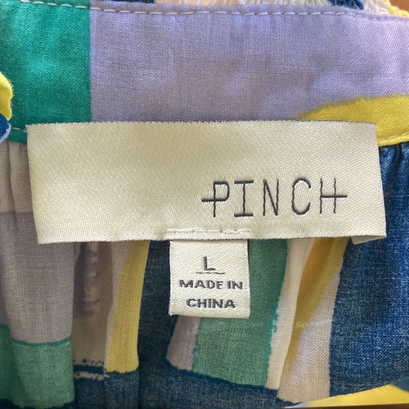 PINCH Stella Tiered Ruffle Midi Dress Multicolor Abstract Print Size L - Picture 14 of 16